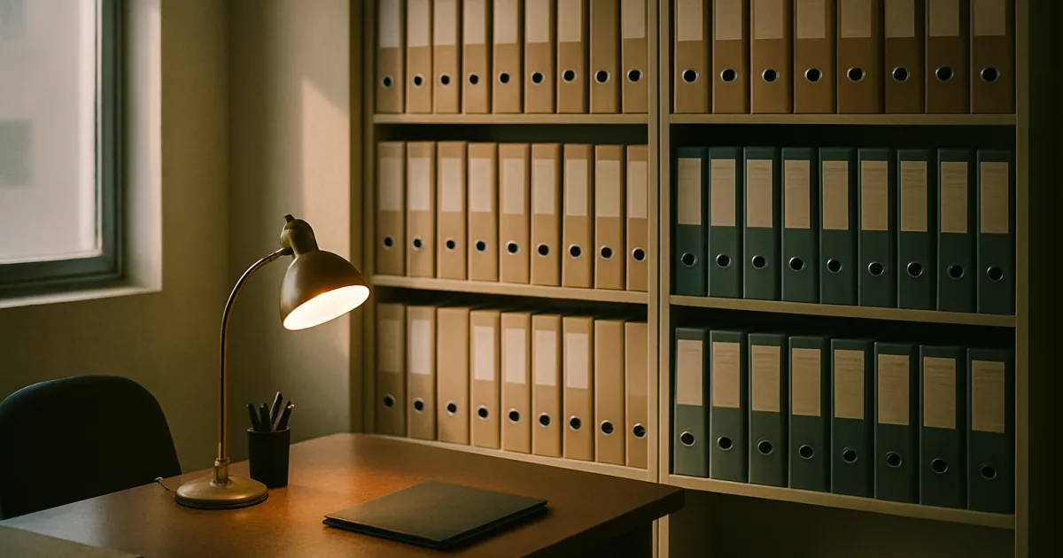 Un bureau de comptable au petit matin